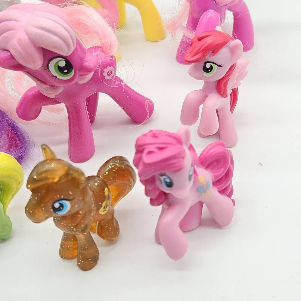 Lot of 10 My Little Pony Figures Blind Bag Mini Hair Ponies Hasbro MLP Lot
